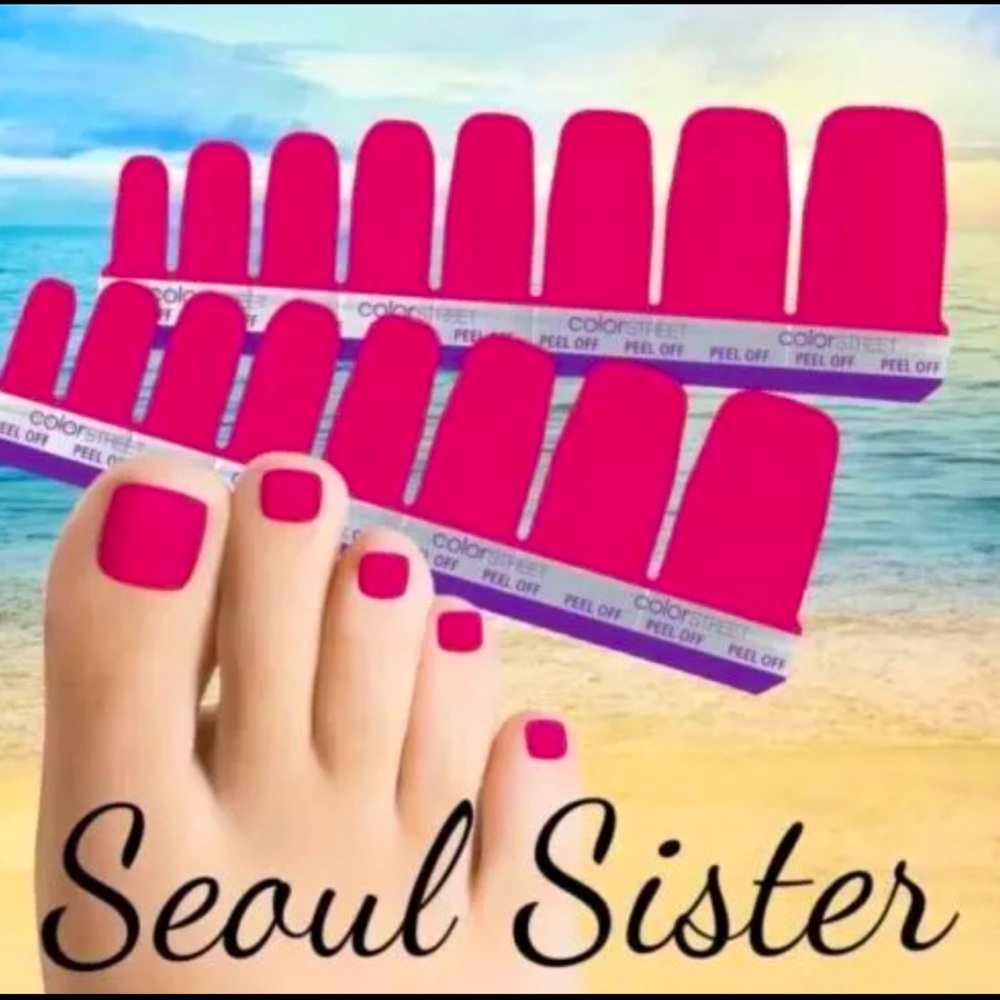 Color Street Seoul Sister Pedicure Nail Strips